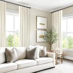 Light Cream 100% Blackout Curtains 102" 2 Panels