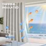 Joydeco 100% Blackout Natural Linen Curtains
