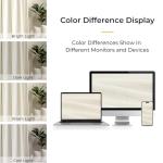 Light Cream 100% Blackout Curtains 102" 2 Panels