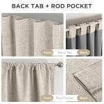 Joydeco 100% Blackout Natural Linen Curtains
