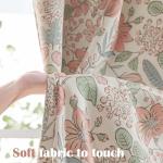 Pink Floral Blackout Curtains for Girls Room