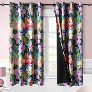 Purple Floral Blackout Curtains for a Dark Bedroom
