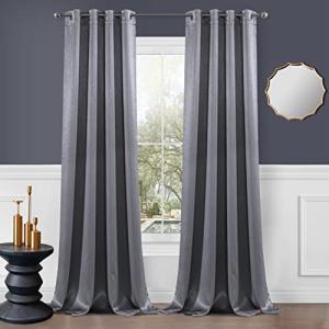 Grey Grommet Blackout Curtains - 54" x 84