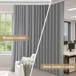Flexible Blackout Room Divider Curtain Set
