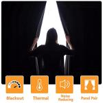 Blackout Curtains with Thermal Insulation, 60 x 63 Inches