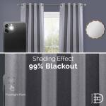 Grey Grommet Blackout Curtains - 54" x 84