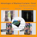 Purple Floral Blackout Curtains for a Dark Bedroom