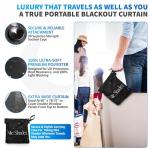 Travel Blackout Curtains with UV Protection and Suction