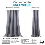 Grey Grommet Blackout Curtains - 54" x 84
