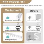 Flexible Blackout Room Divider Curtain Set