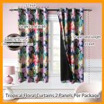 Purple Floral Blackout Curtains for a Dark Bedroom