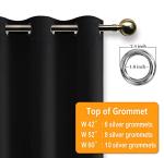 Blackout Curtains with Thermal Insulation, 60 x 63 Inches