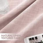 Baby Pink 100% Blackout Linen Curtains - 90 Inch