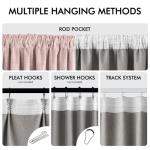 Baby Pink 100% Blackout Linen Curtains - 90 Inch