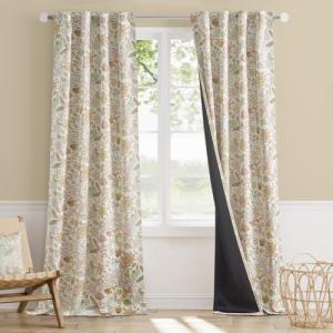 Vangao Floral Blackout Curtains for Kids Room