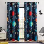 Space Themed Blackout Curtains for Kids' Rooms