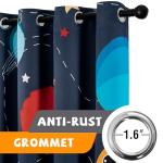 Space Themed Blackout Curtains for Kids' Rooms