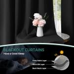 Sinotalent Easy Install Blackout Curtains - 2 Pack