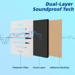Soundproof Acoustic Panels - 6-Pack Wave Design