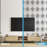 Soundproof Acoustic Panels - 6-Pack Wave Design