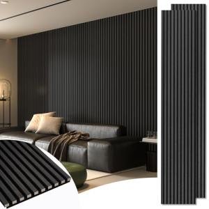 2-Pack 108" Acoustic Wood Wall Panels – Blackwood