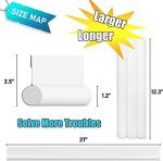 Adjustable Door Draft Stopper - 37" White Insulator