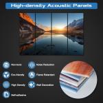 HIRESC 8 Pack Decorative Sound Absorbing Panels