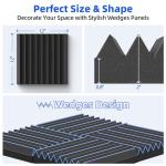 12 Pack Self-Adhesive Acoustic Foam Wall Panels