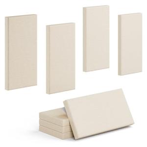 4 Pack Soundproof Acoustic Wall Panels (Cocoa Beige)