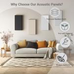 4 Pack Soundproof Acoustic Wall Panels (Cocoa Beige)