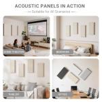 4 Pack Soundproof Acoustic Wall Panels (Cocoa Beige)