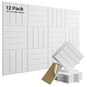 12 Pack Self-Adhesive Soundproof Foam Panels