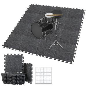 Thick Sound Absorbing Floor Mats - 16 Pack