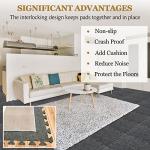 Soundproof Interlocking Rug Pads - 10 Piece Set