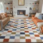 Cozy Colorful 8x10 Washable Area Rug