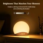 Wood Grain Sunrise Alarm Clock with Sound Machine