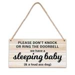 Do Not Disturb Baby Sleep Sign - Rustic Decor