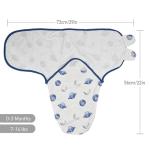 Organic Cotton Baby Swaddle Sleep Sacks - 3-Pack