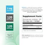 Melatonin 5mg Softgels - Natural Sleep Aid