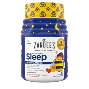 Zarbee's Kids Melatonin Sleep Gummies, Strawberry Flavor