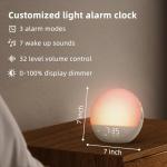 Wake Up Light Alarm Clock with White Noise