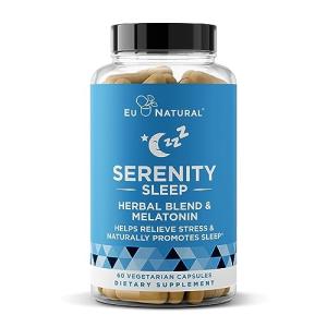 Natural Sleep Aid with Magnesium, Valerian, Melatonin