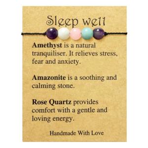 Healing Crystal Bracelet for Anxiety Relief and Protection