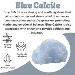 Blue Calcite Crystal for Sleep and Healing Stones