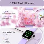 Gydom 1.8" Smart Watch for Women, Purple