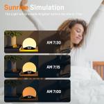 Sunrise Alarm Clock with Sounds and Colors