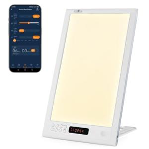 JUXLamp Sunrise Alarm Clock with Bright Light Therapy
