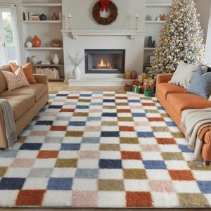 Cozy Colorful 8x10 Washable Area Rug