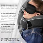 Proglobe Memory Foam Neck Pillow Travel Set