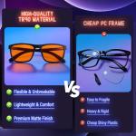 Bloomoak Blue Green Light Blocking Glasses